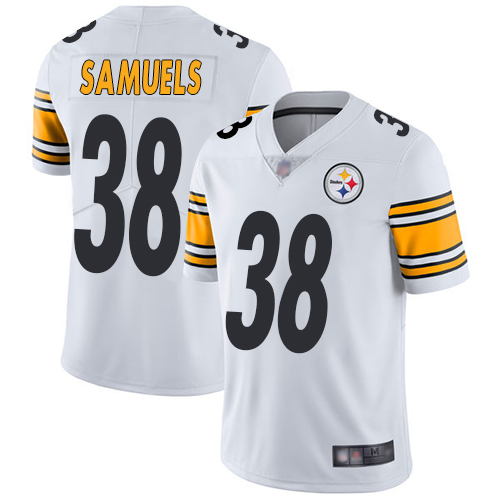 Youth Pittsburgh Steelers Football #38 Limited White Jaylen Samuels Road Vapor Untouchable Nike NFL Jersey->women nfl jersey->Women Jersey